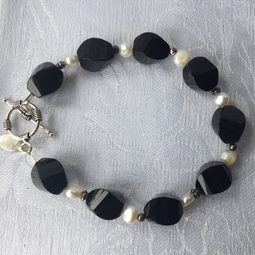 Genuine Gemstones Sterling Silver Bracelet